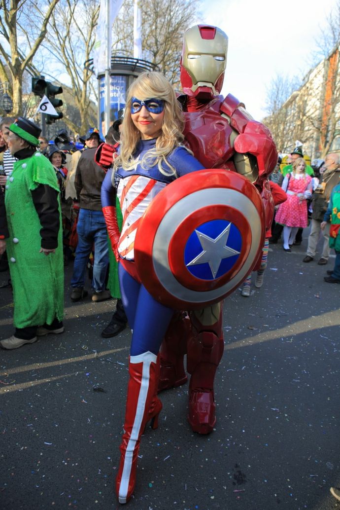Captain America Kostüm-Karneval