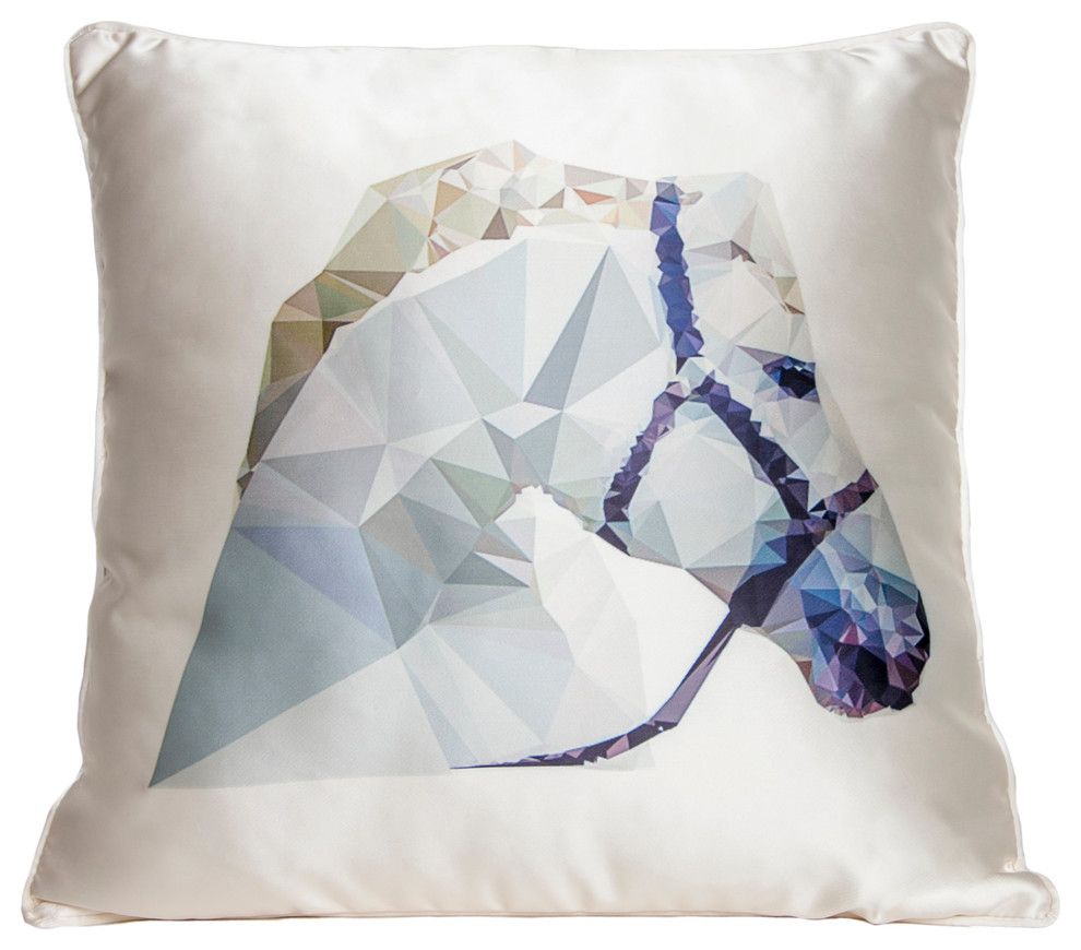 Eclectic modern decorative pillows, animal print pillows, blue and white living ideas