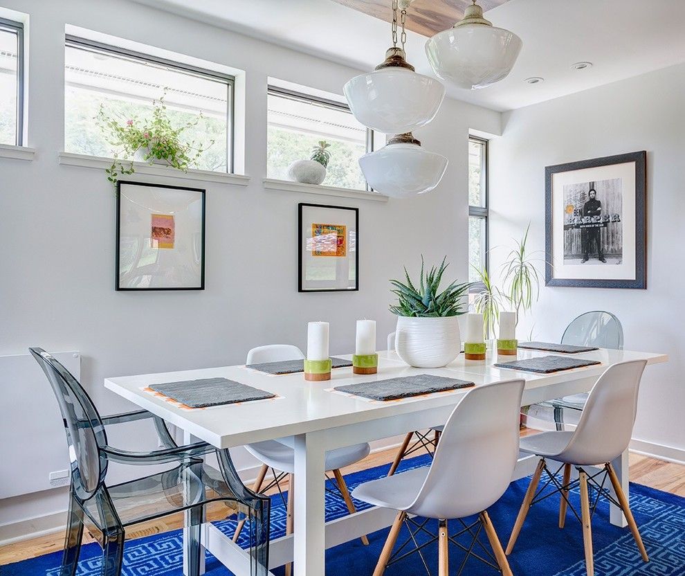 Esszimmersessel Design und blau modern teppich-esszimmer-möbel