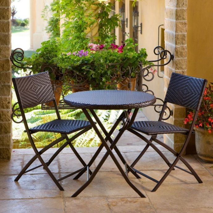 Garden courtyard patio design waterproof bistro furniture balcony set