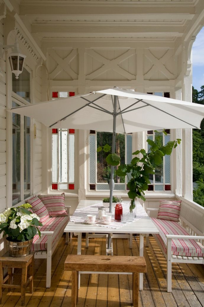 Ikea hanging parasol design of the veranda