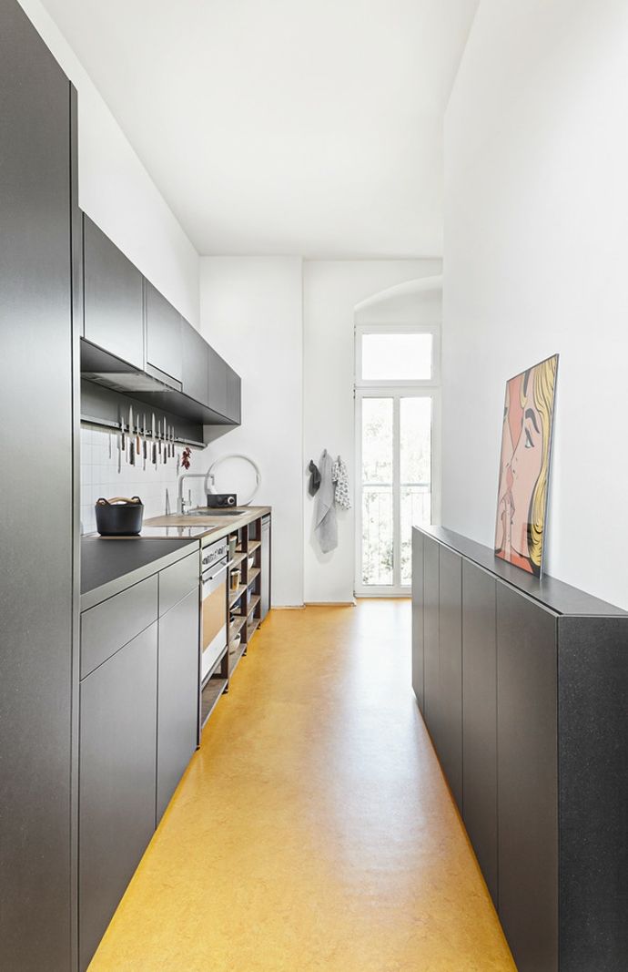 Küche Küchendesign Grau Weiß modern