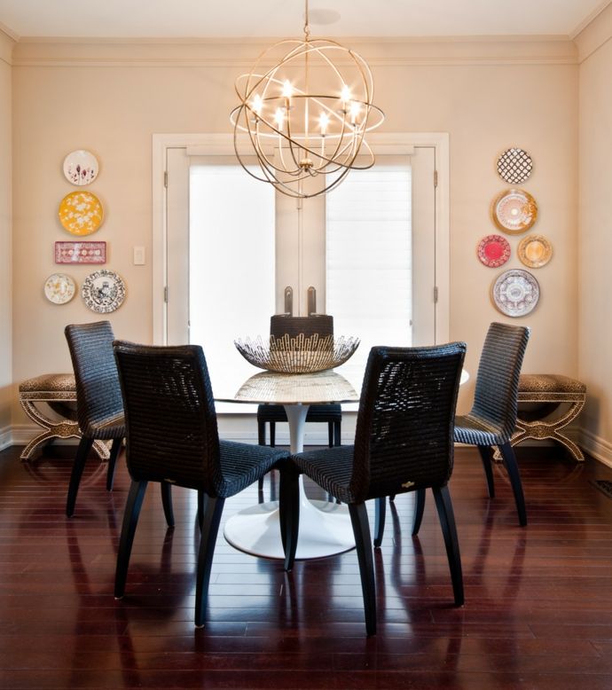 Chandelier sphere and candle shape - contemporary chandeliers for the living room