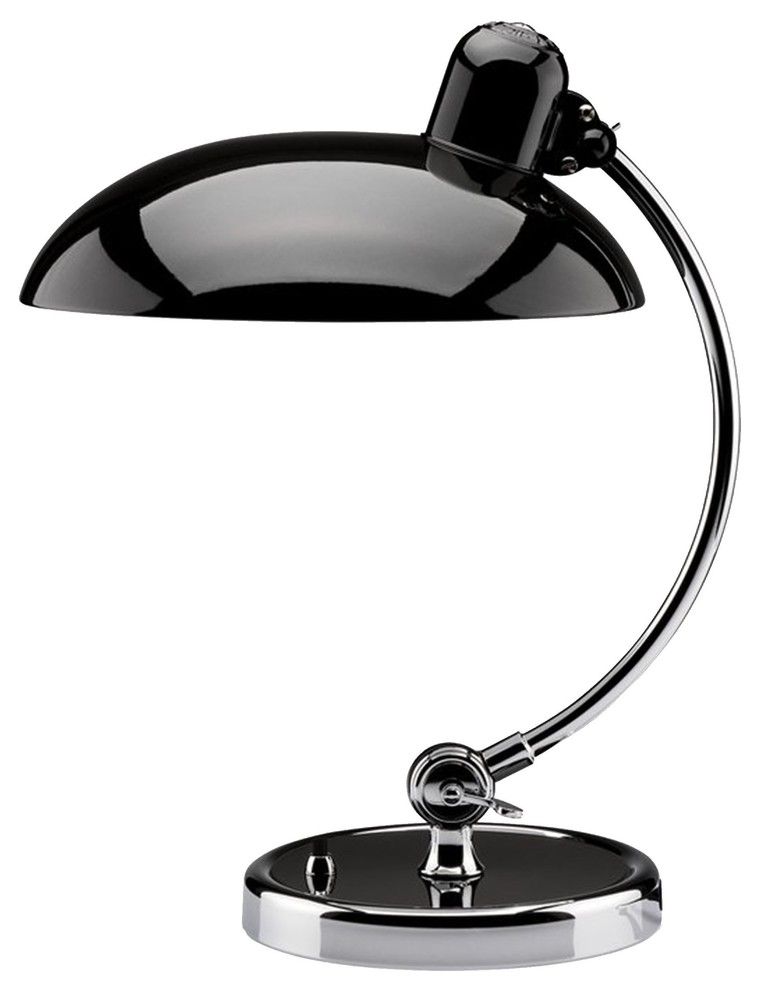 Luxus Designer Tischleuchte Schwarz hochglänzend-Moderne Lampen