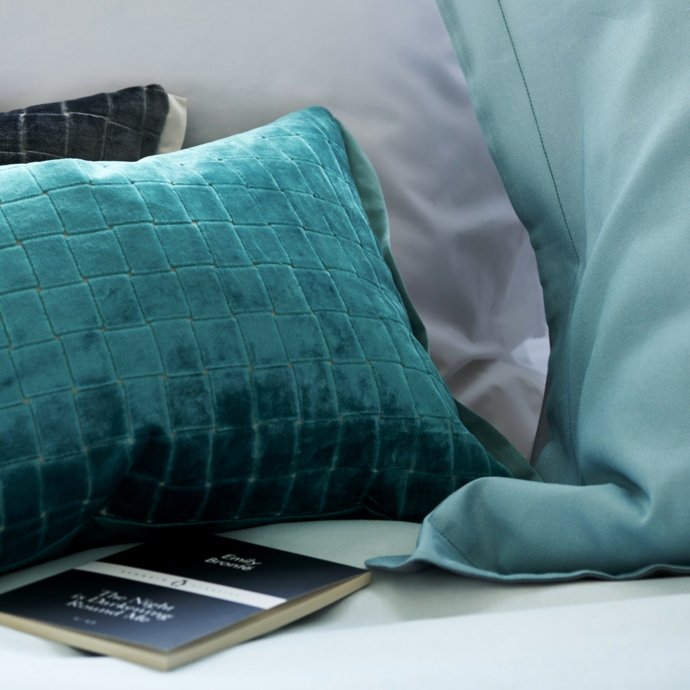 Velvet pillows in blue - home accessories with velvet