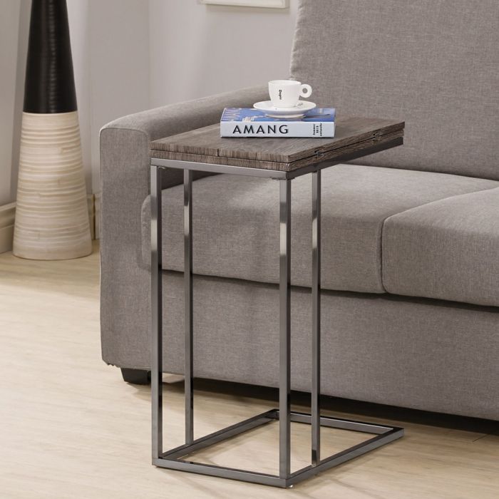 Abstract modern side table in metal coffee table living room
