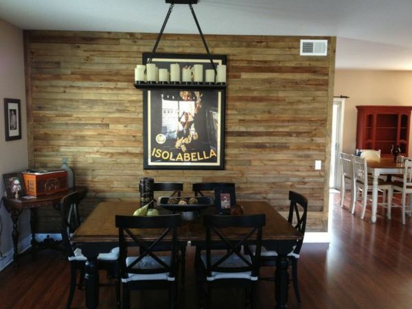 Accent wall with the help of the poster wall design in the dining room