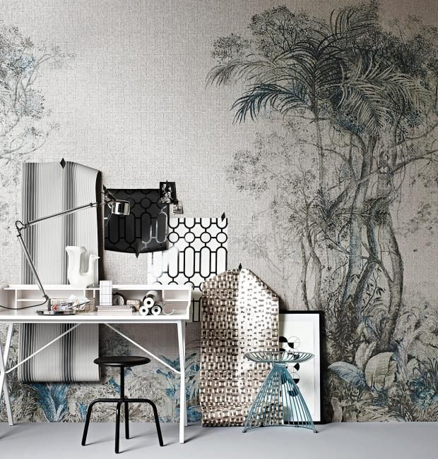 Beeindruckende Wandtapeten mit geometrischen Mustern-weiß Glanz Wandgestaltung Wohnzimmer Schlafzimmer