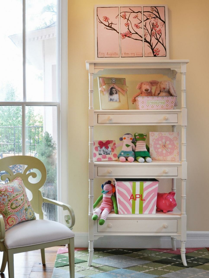 Bookshelf and storage in children's room-teenage bedroom children's room girls