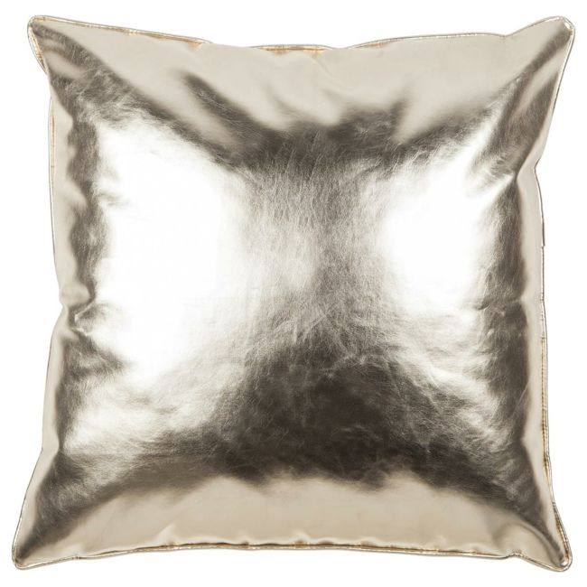 Decorative pillows in shiny gold furniture design