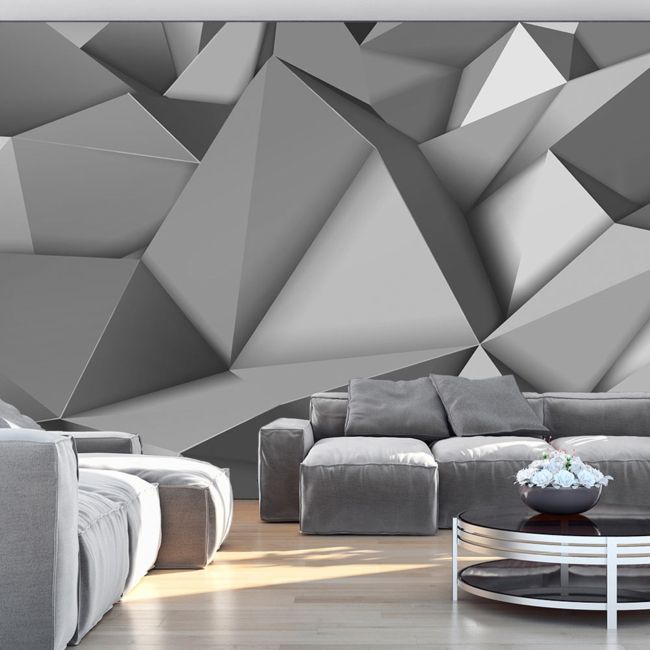 Ein einzigartiges Ambiente durch Tapeten mit geometrischen Mustern-moderne-deko-wand-tapete