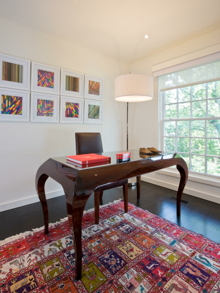 Eclectic Home Office Exotic Carpet Ideas