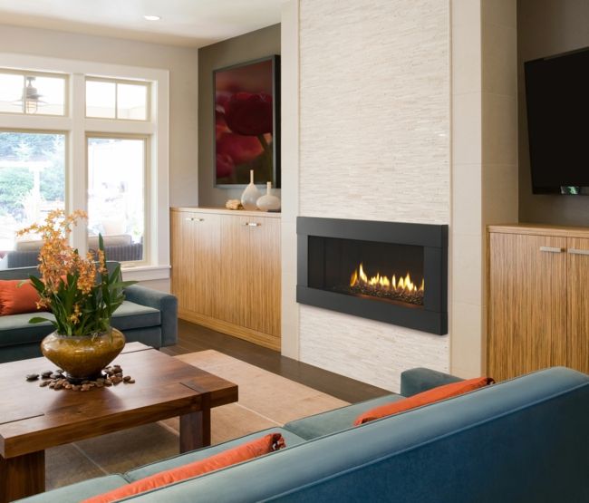 Electric fireplace for warmth and cosiness-Feng Shui for the living room Furnishing tips Colors combination