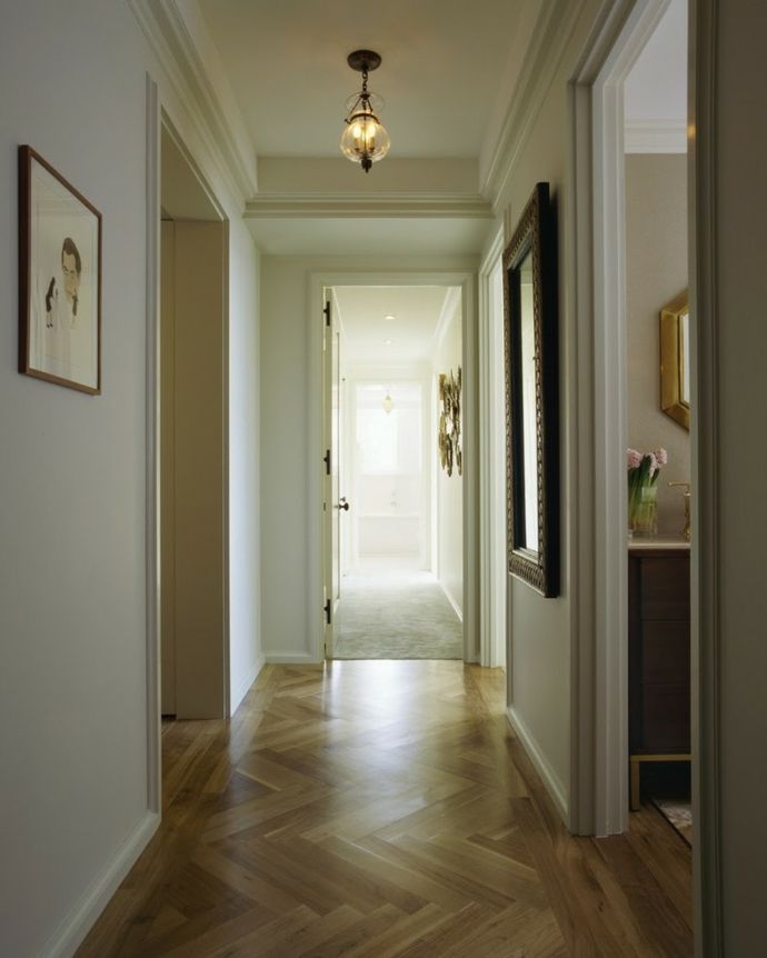 Herringbone seamless transition-corridor interior ideas