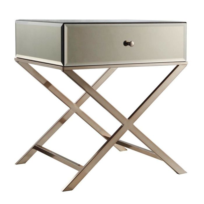 Functional side table made of metal coffee table living room