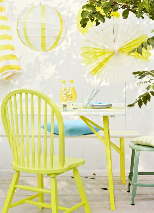 Beautify garden furniture with colors - home accessories ideas