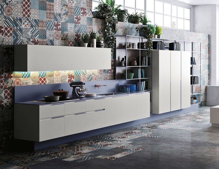 Gestaltung mit dekorativen Bodenfliesen-Tendenzen Küche Neuigkeiten Design Küchenmöbel Bodenfliesen