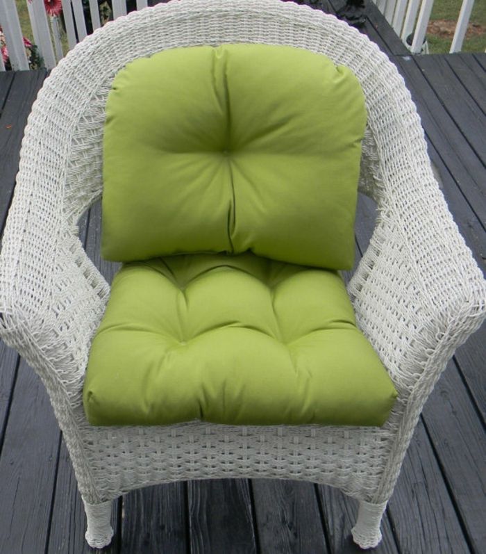 Green cushion with backrest chair cushion