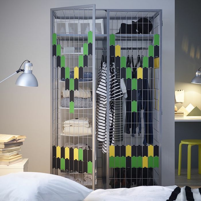 Ikea silberfarbene Garderobe-Hochwertige Kleiderschränke für das Schlafzimmer