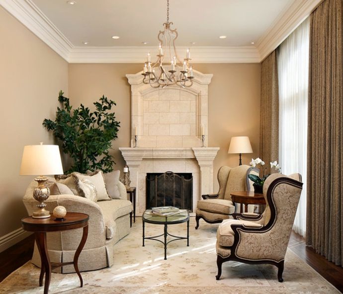 Fireplace console as an accent elegant and classic-living room modern