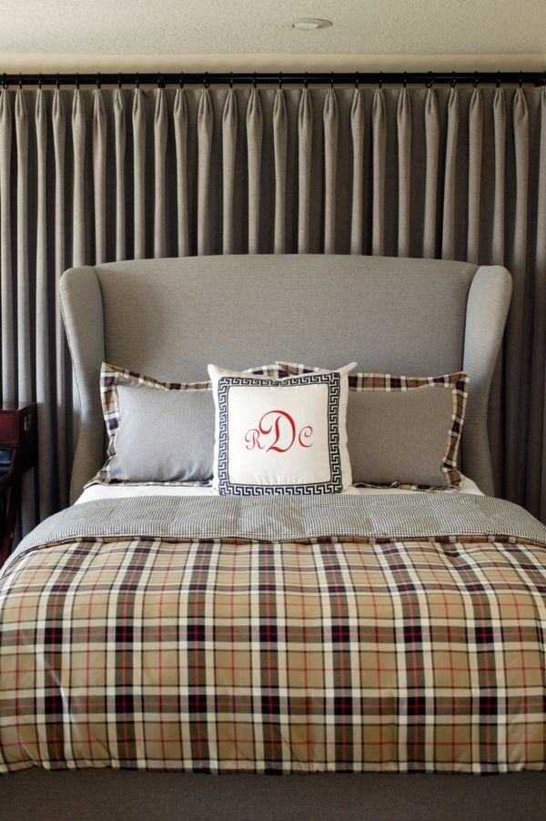 Plaid bed linen in natural color check pattern plaid bed linen home design luxury lavish bedroom