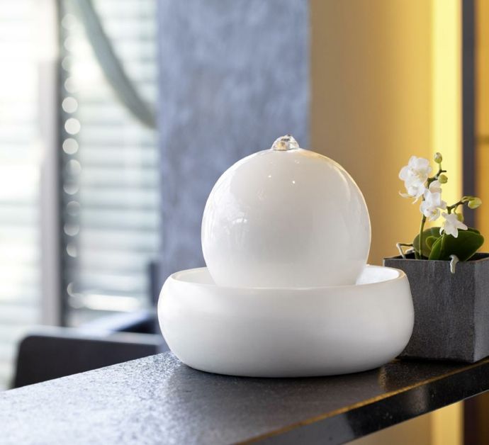 Ceramic fountain in white ideas with indoor fountain