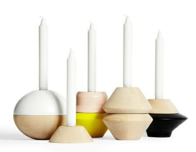 Wooden candle holders in different shapes-candle holders for taper candles