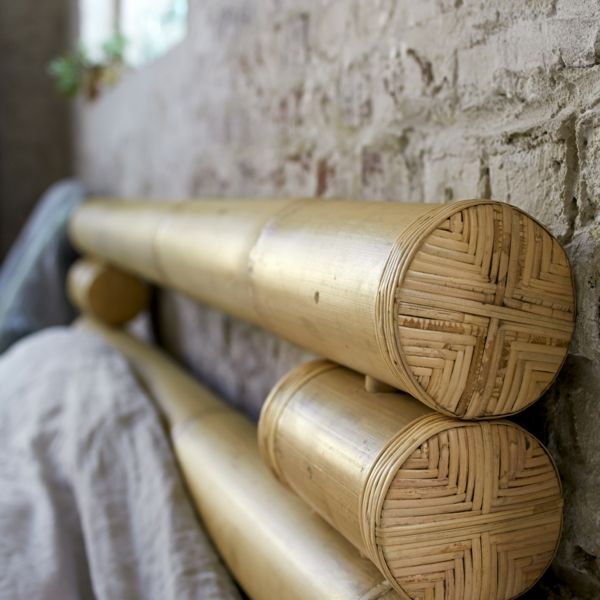 Headboard for bed made of bamboo-bamboo decoration