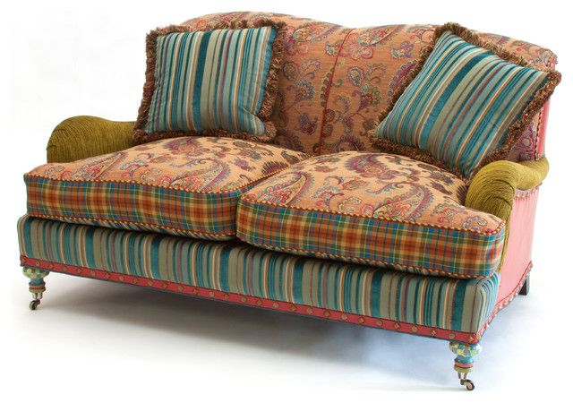 Mid century colorful sofa design-eclectic seating