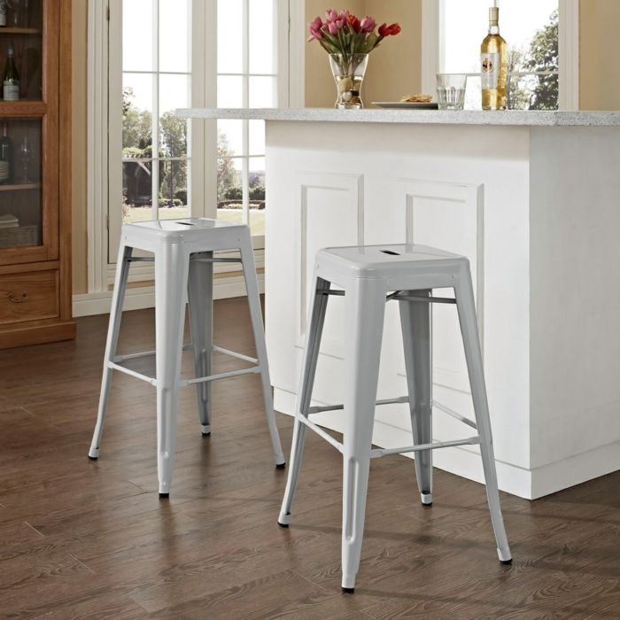 Minimalismus Barstühle aus Metall-Barhocker für Ihre Küche