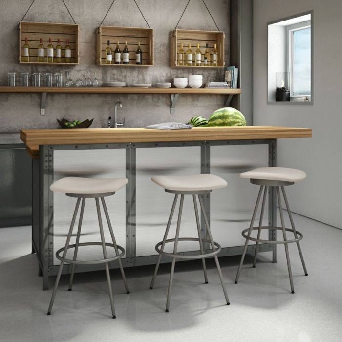 Moderne Einrichtung Barhocker mit Metallfüßen-Barhocker für Ihre Küche