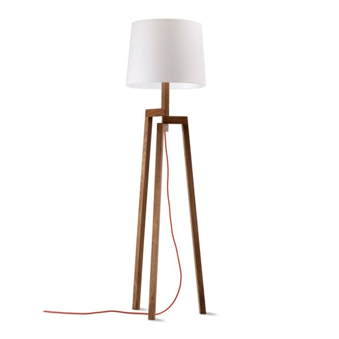 Modern wooden floor lamp with white lampshade floor lamps and floor lamps