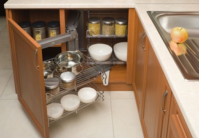 Organization and storage of dishes in the small kitchen-Feng Shui order kitchen kitchen accessories