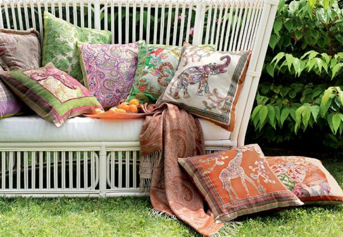 Oriental patterns and motifs sofa cushions