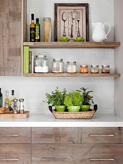 Practical wall shelves in the kitchen offer storage space and decoration options - kitchen niche storage wall shelves and shelves Mid Century