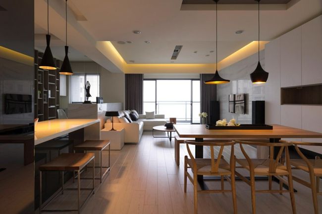 Schlichte Linien und klares Design-Zeitgenössische Raumideen-Sitzecke Küche Ideen