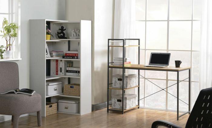 Schlichte und moderne Gestaltung des Heimbüros-moderne praktische praktische Büromöbel Büroarbeitsplatz Schreibtisch schöne Dekoration Ideen