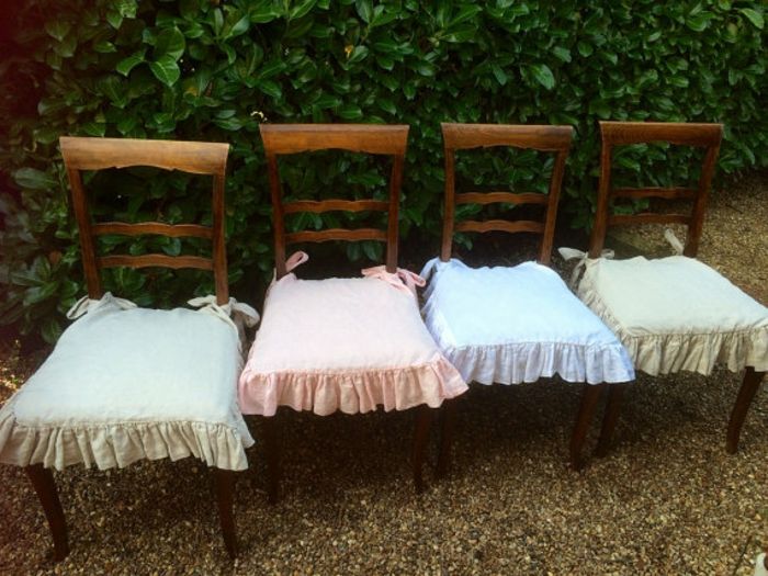 Shabby chic cushions garden furniture chair cushions