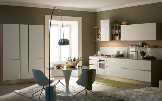Stehleuchte Metall Esstisch Weiß komplett-Küchenmöbel Design