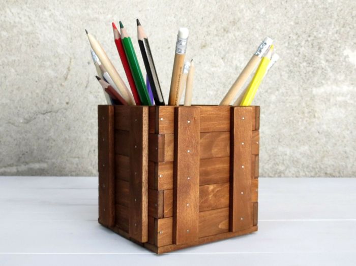 Pen holder with sturdy design office supplies designer cubes