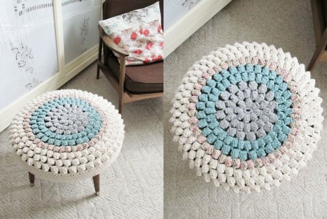 Knitted look, modern, small stool furnishing trends