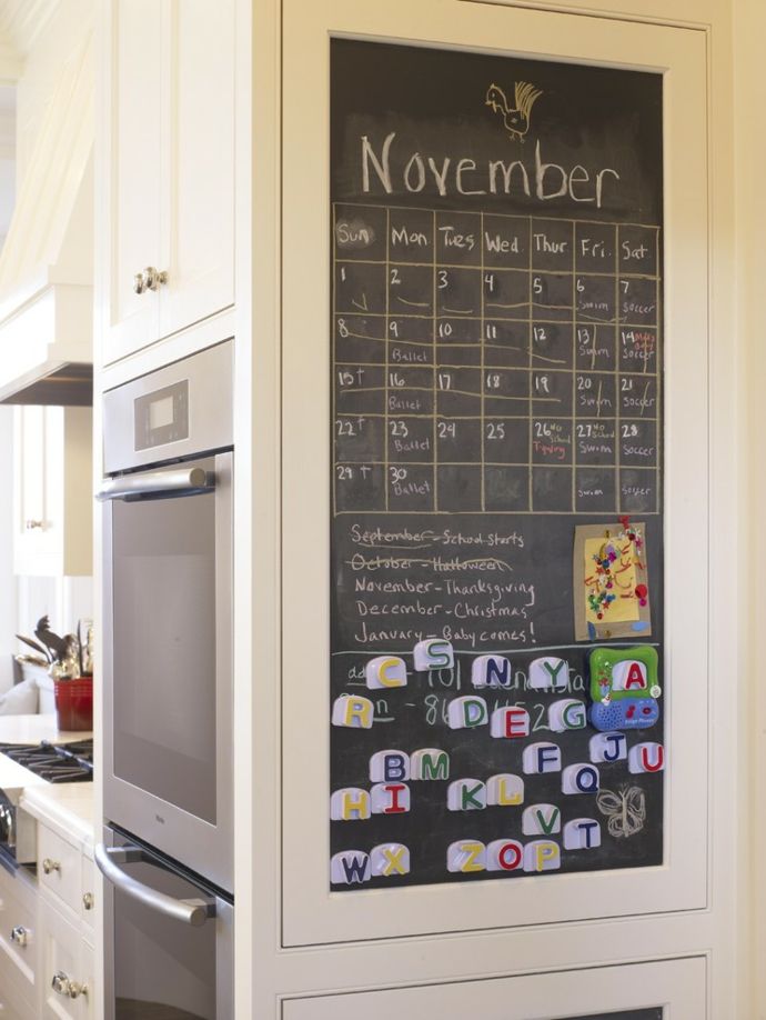 Blackboard wall magnetic board calendar kitchen chalk board in kitchen