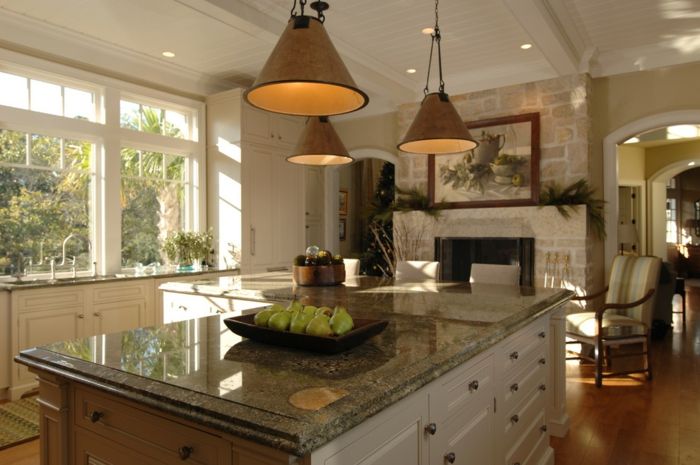 Traditional granite kitchen countertops