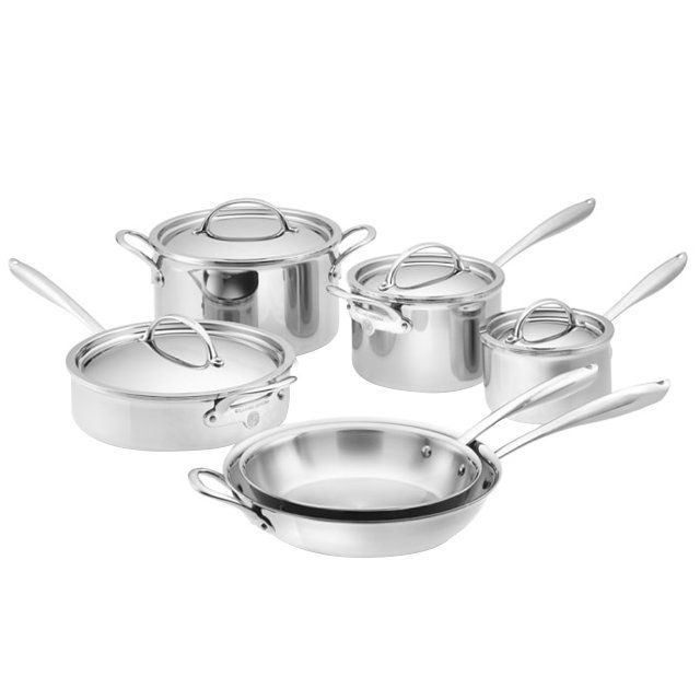 Traditional crockery - high quality cooking pots made of stainless steel - kitchen accessories