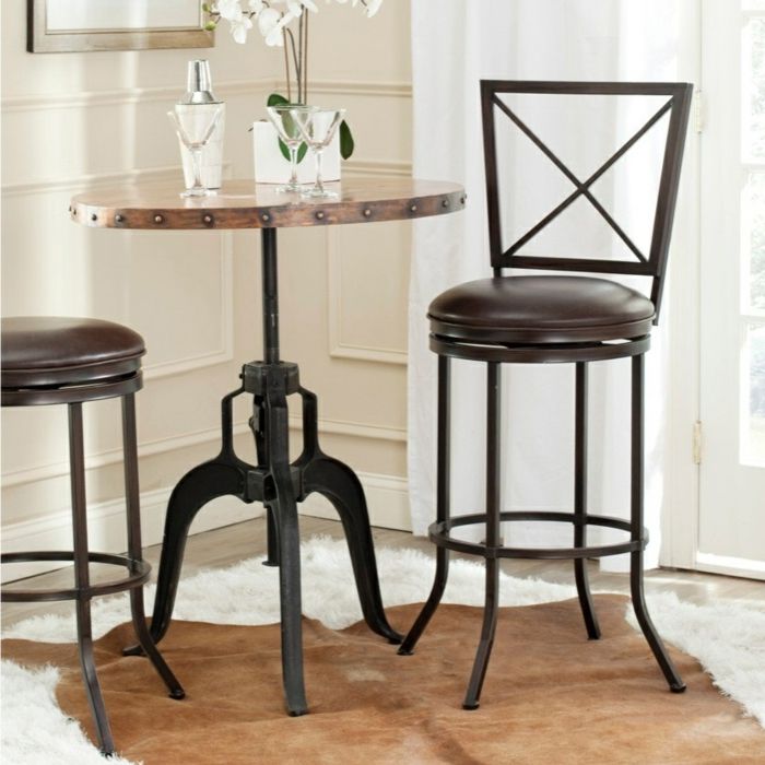 Traditional leather bar chair with backrest bar stool for your kitchen