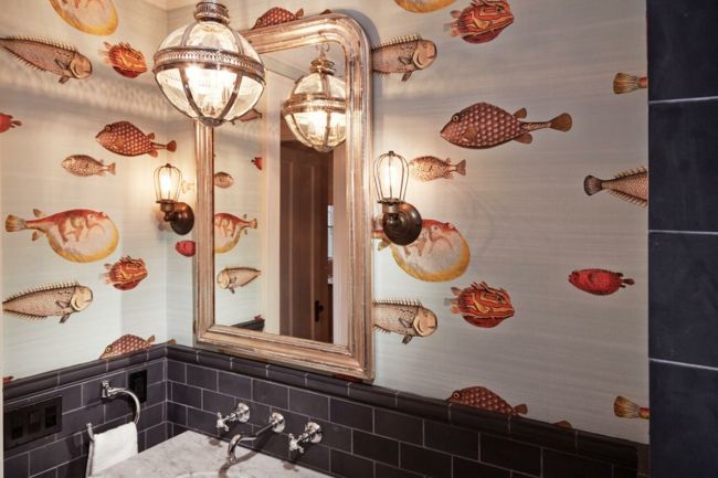 Unterwasserwelt im luxuriösen Badezimmer-Badezimmer Tapete