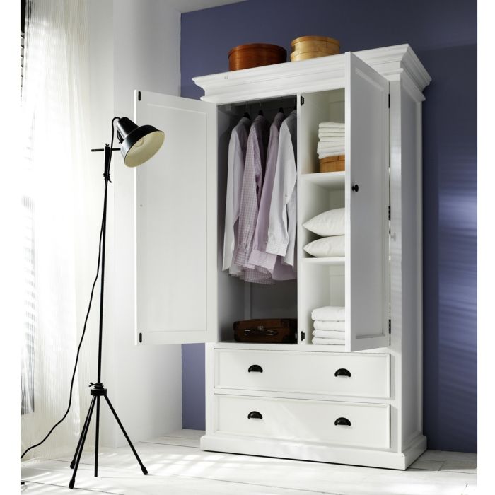 Weiße Garderobe Landhausstil-Hochwertige Kleiderschränke für das Schlafzimmer