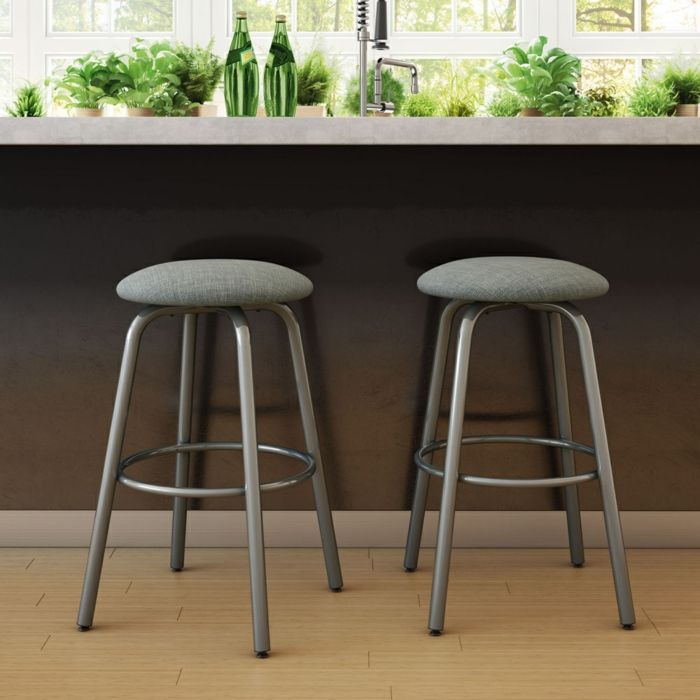 Zeitgenössische Barstühle Aluminium Füße-Barhocker für Ihre Küche