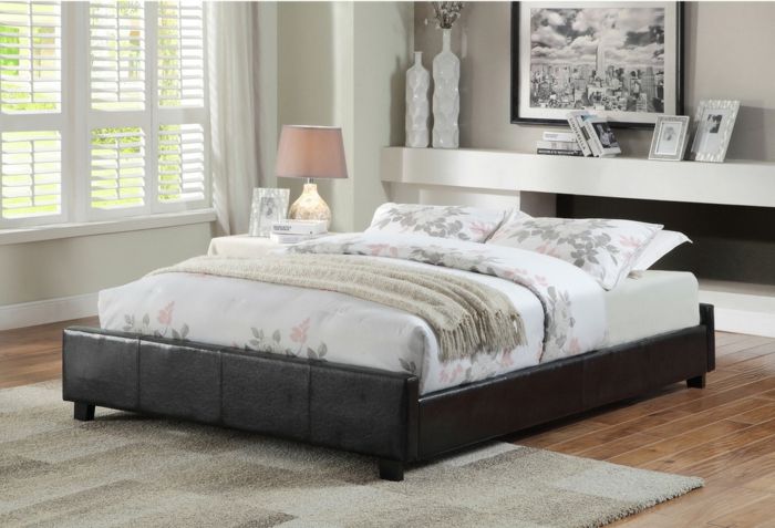 Contemporary bed frame without headboard bedroom luxury beds