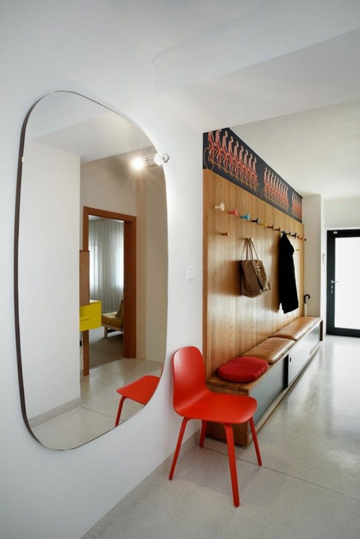 large wall mirror hallway design wooden hall furniture